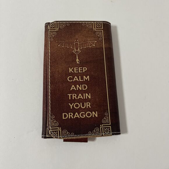 Wallet/Phone Case. Keep Calm And Train Your Dragon. 5.5” X 3.5” - Picture 1 of 6